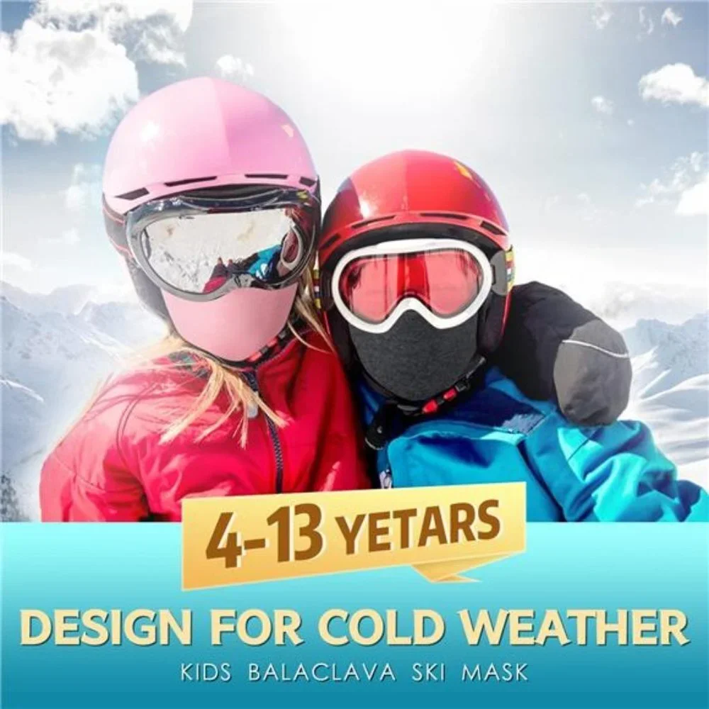 Winter Hat Face Warmer for Cold Weather Ski Mask for Kids